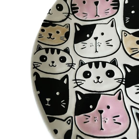 Spectrum Designz KITTY CAT FRIENDS 8in Salad Plate Set of 4 New - Picture 10 of 13